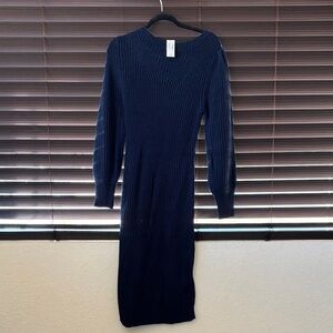 Maurices Dark Blue Long Sleeve Dress